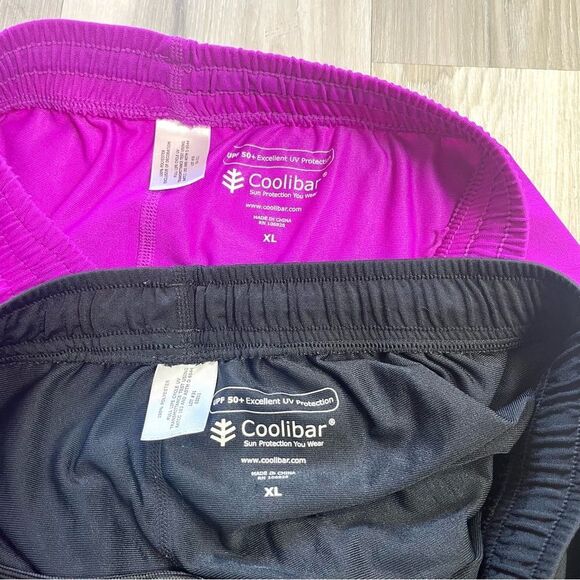 Coolibar Black/Purple UPF 50+ Excellent Uv Protection Swim Shorts in Size XL - Picture 3 of 5